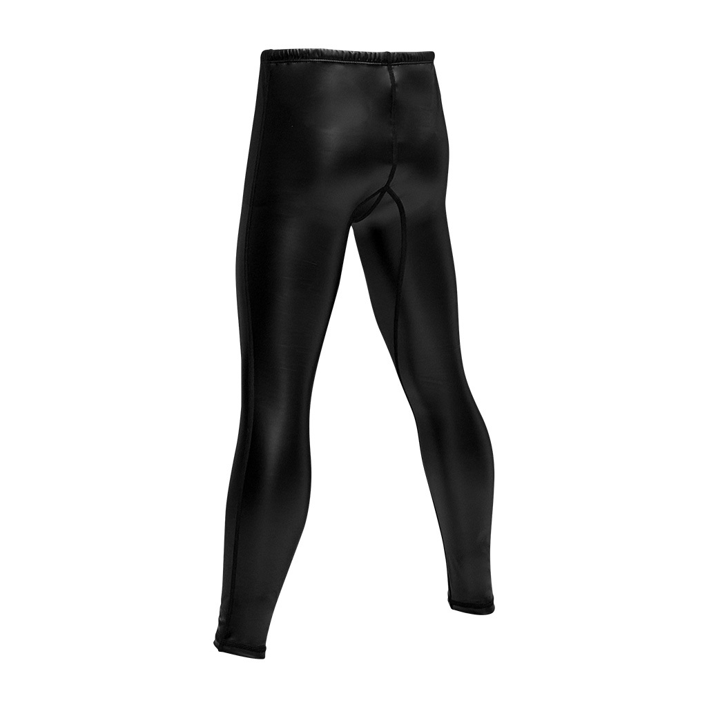 1mm 兒童 PU 塗層抓毛游泳保暖長褲 - 黑