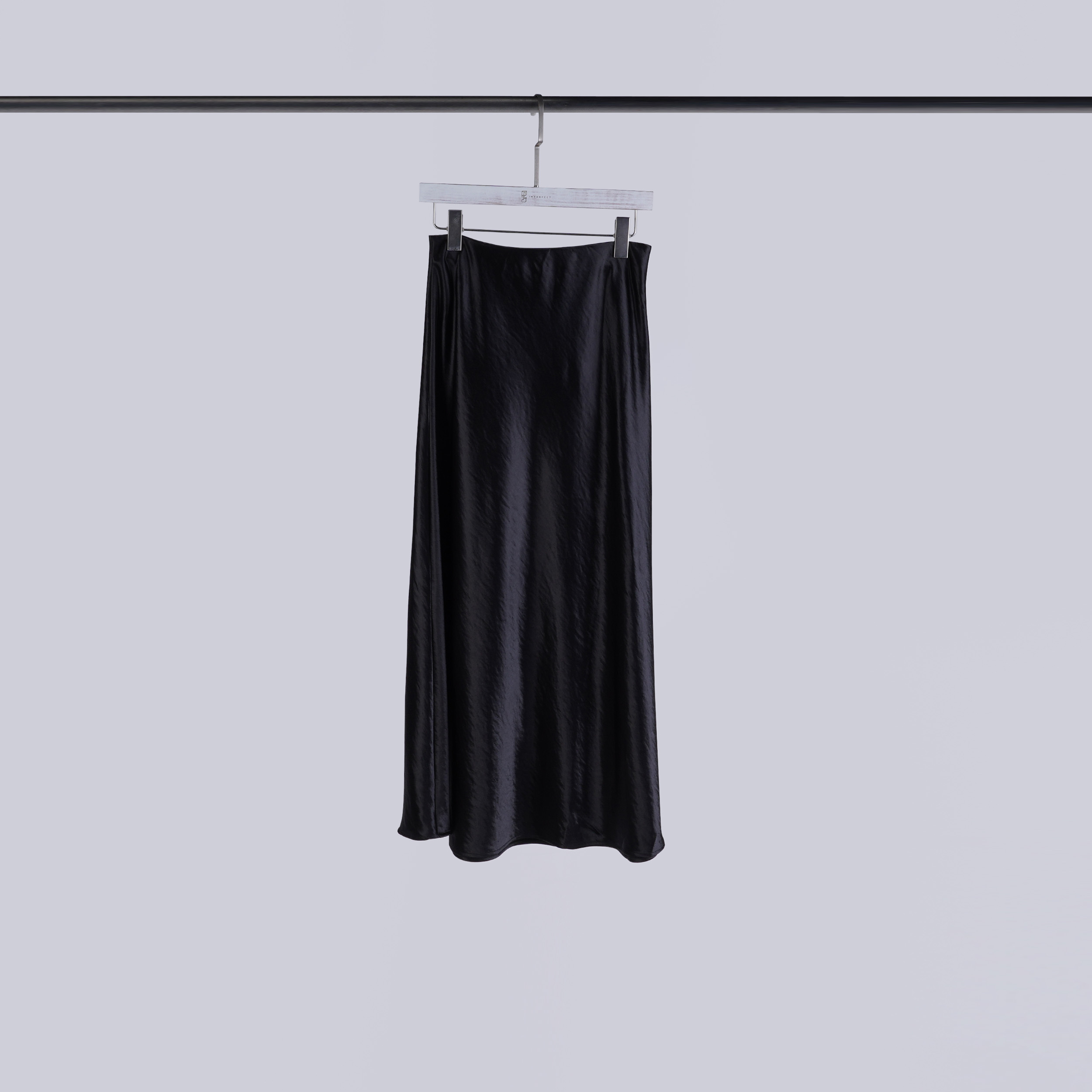 質感絲質長裙 | S-L |高級黑