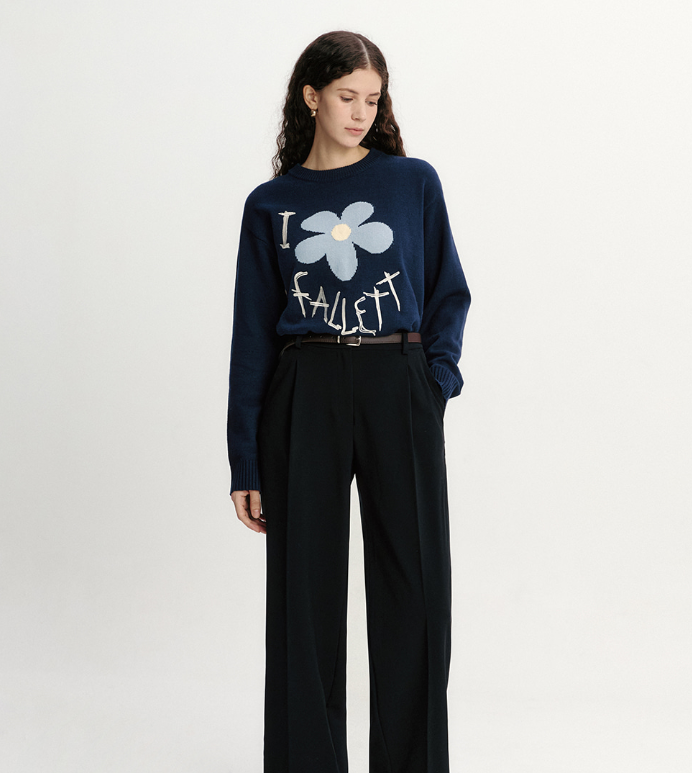 【現貨】【官方最後庫存】【FALLETT🌼】Drawing Flower Knit