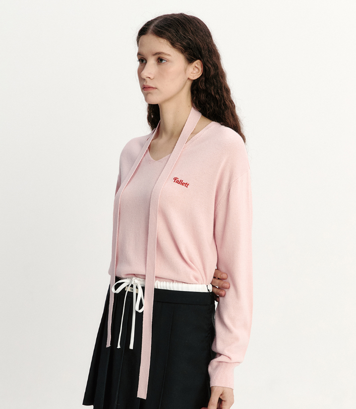 【現貨】【FALLETT🌼】Cashmere V-neck tie knit