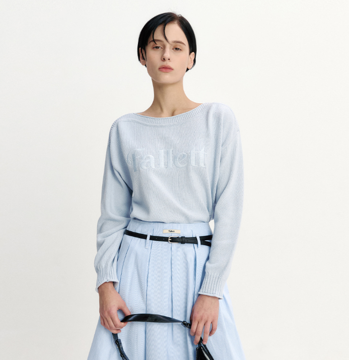 【現貨】【FALLETT🌼】 Story Logo Embroidered Knit