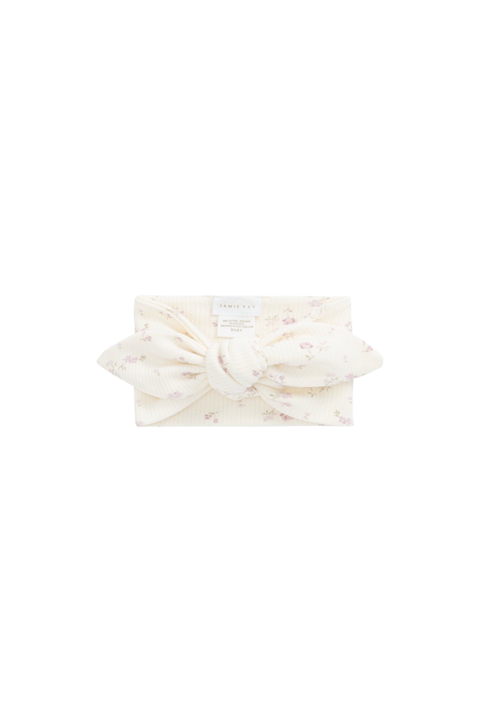 【預購】JAMIE KAY - Organic Cotton Fine Rib Headband（Caroline Egret）