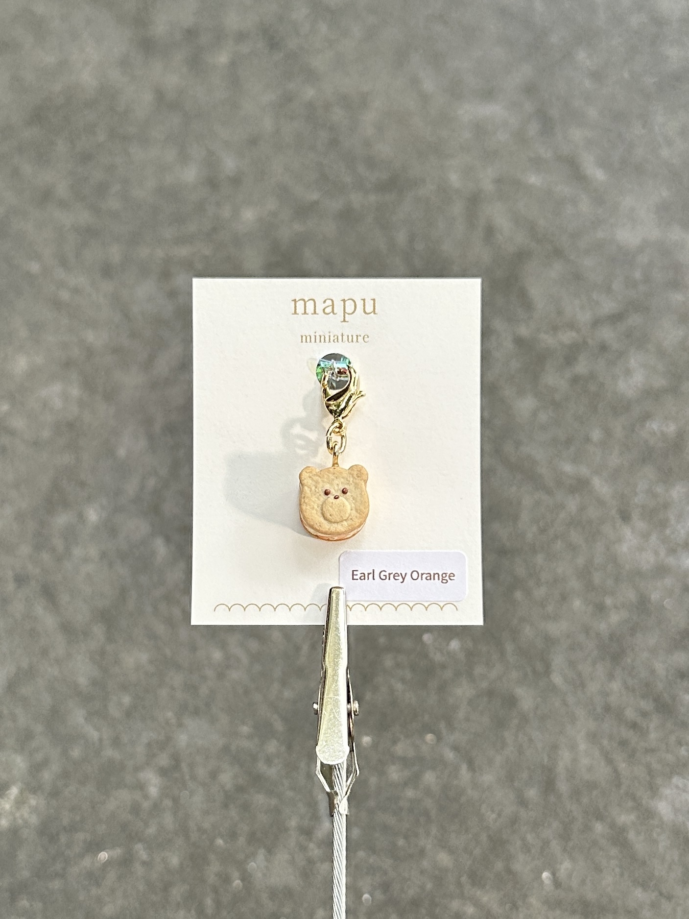[mapu] 熊熊奶油夾心餅乾吊飾 | 紅茶橘子  | NO.12