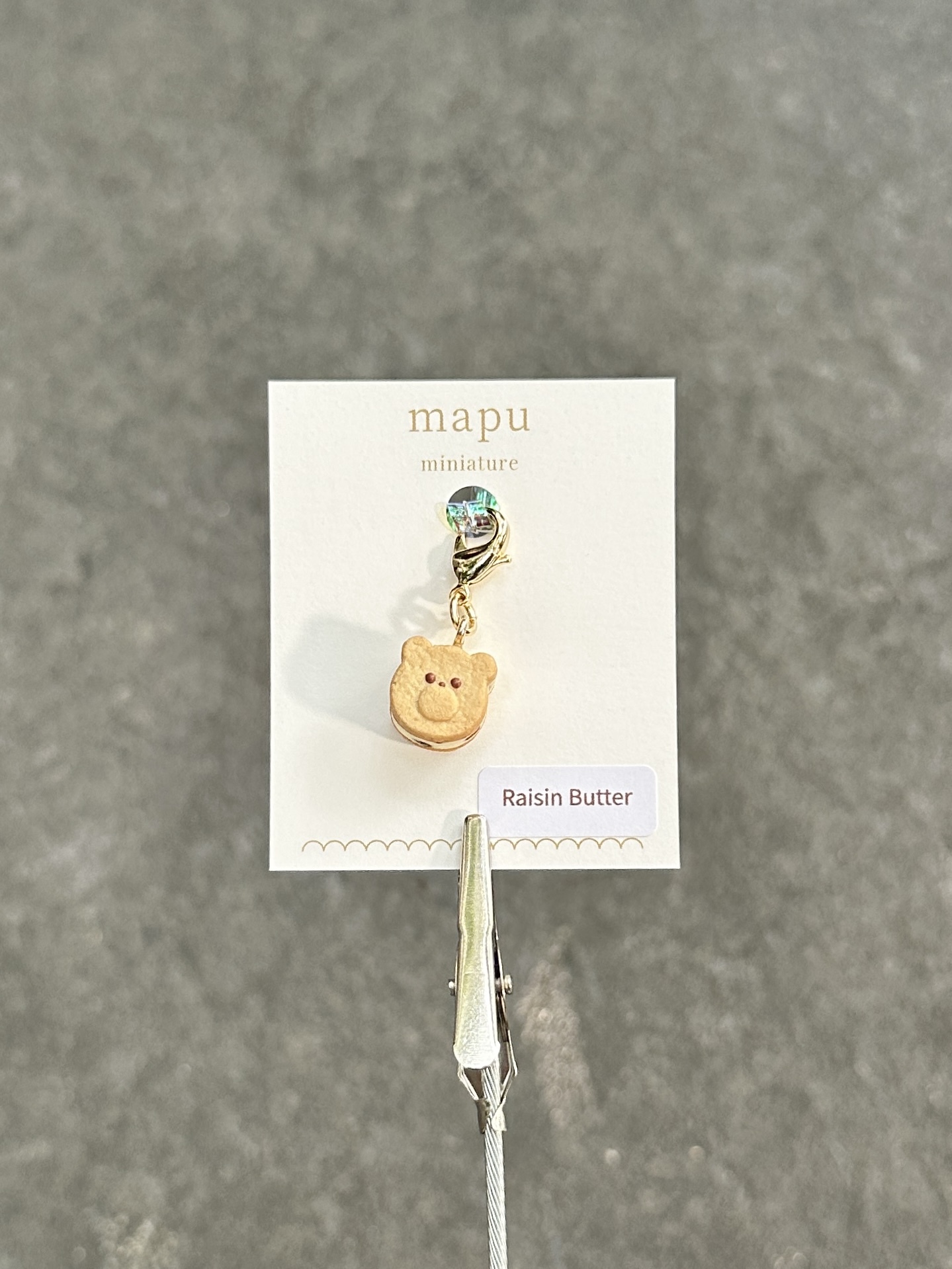 [mapu] 熊熊奶油夾心餅乾吊飾 | 葡萄乾奶油  | NO.13