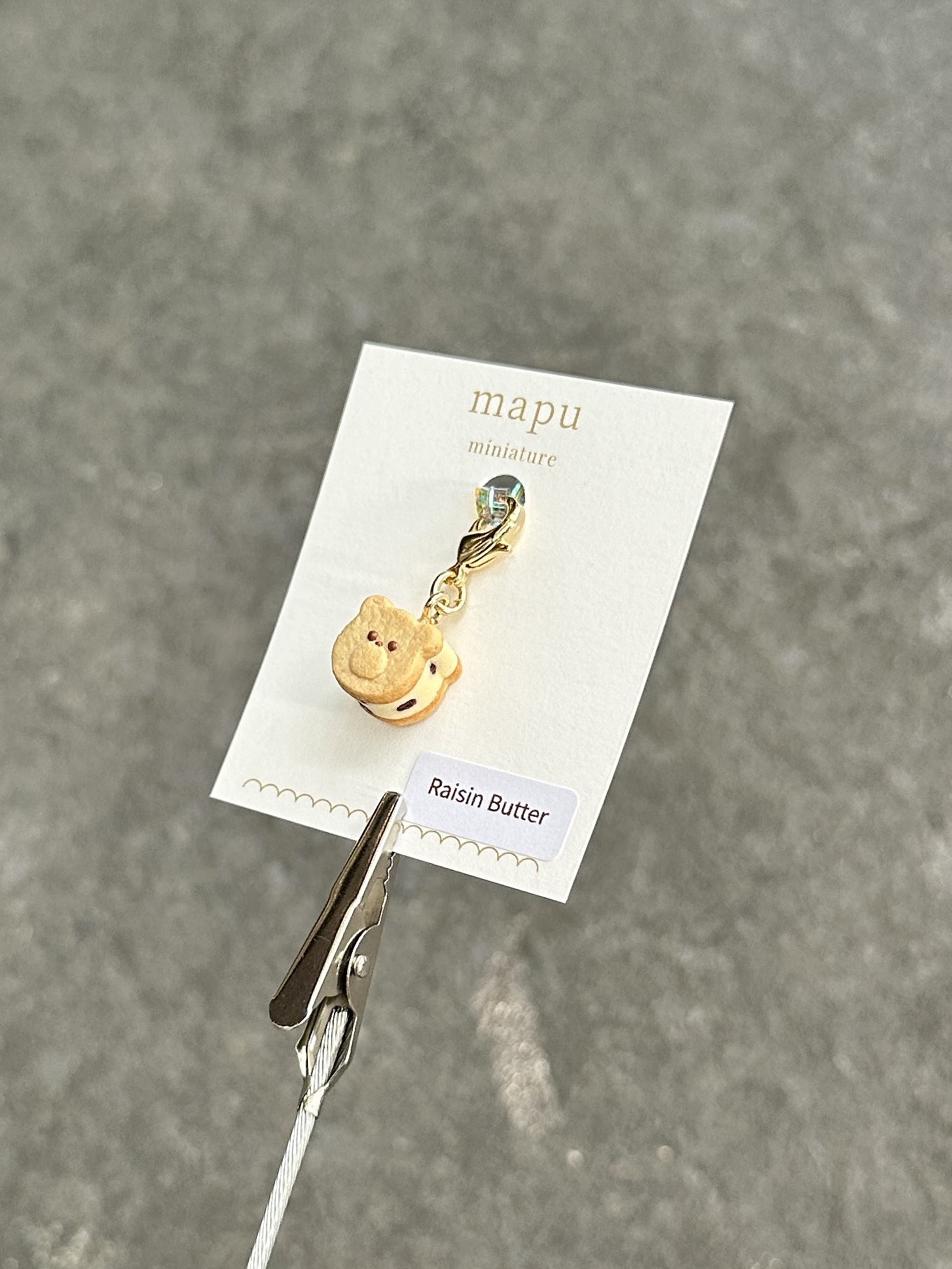 [mapu] 熊熊奶油夾心餅乾吊飾 | 葡萄乾奶油  | NO.13