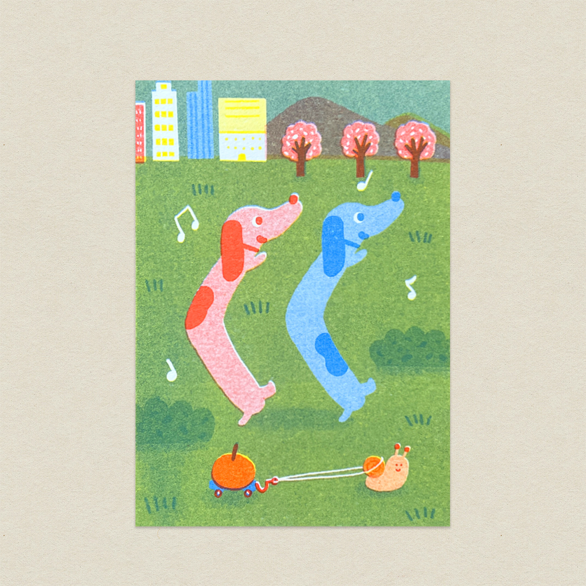 狗狗的「ㄍ」/孔版印刷明信片