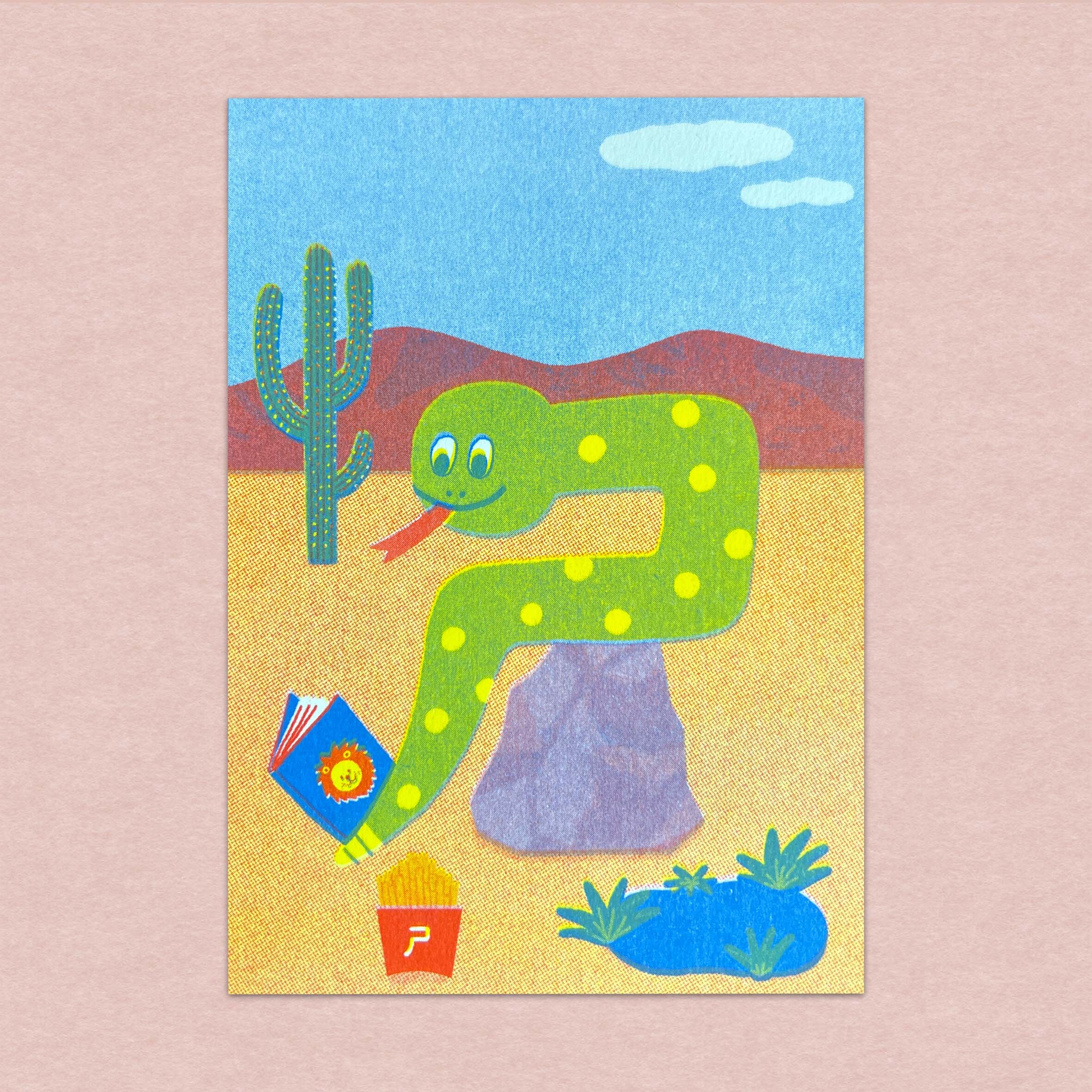 蛇的「ㄕ」/孔版印刷明信片