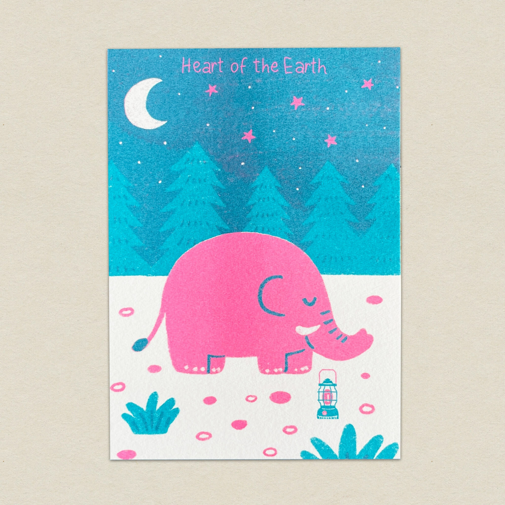 大地之心/Heart of the earth/孔版印刷明信片