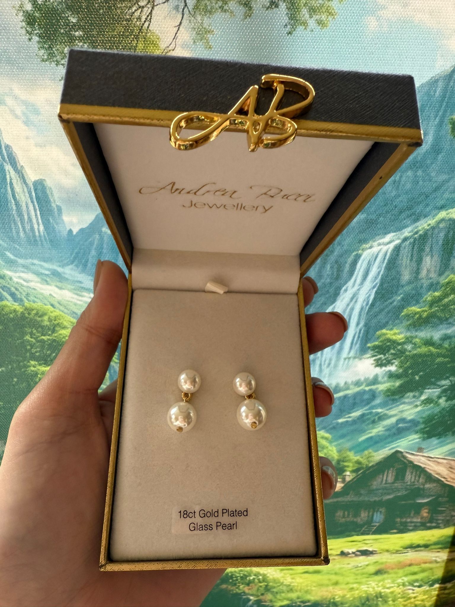 英國代購 (獨立訂單)-Andrea Bucci Jewellery 18ct Gold plated Glass Pearl