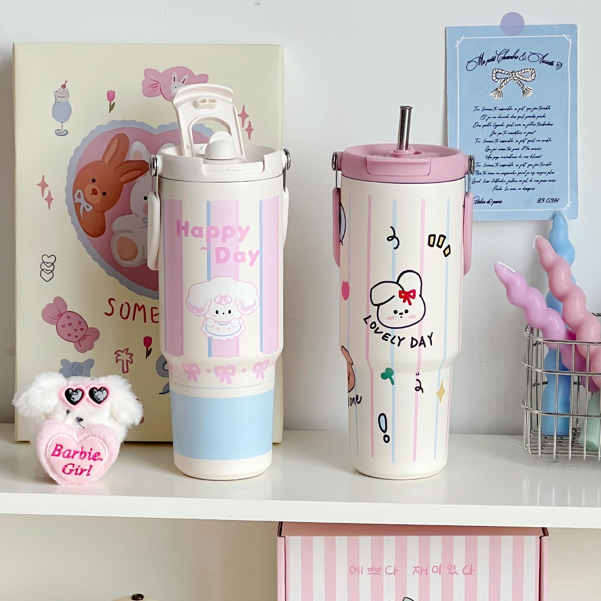 900ML Cat & Dog Diary 916 Stainless Steel Tumbler
