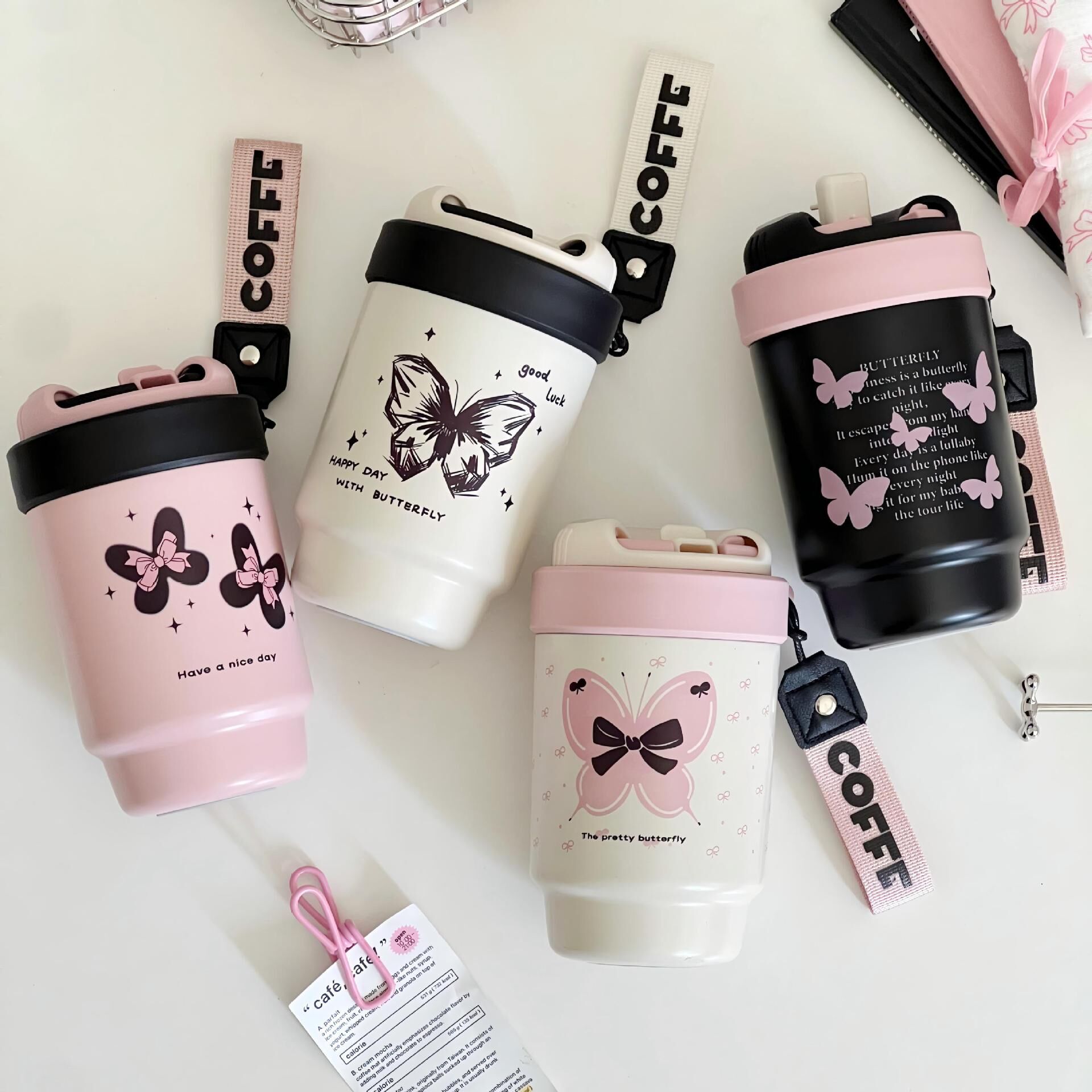 500ML Dreamy Butterfly 316 Stainless Steel Tumbler