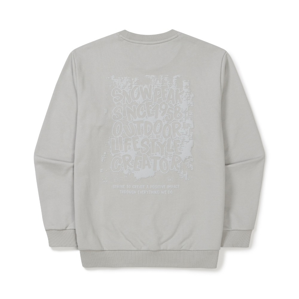 【代購】snow peak Foaming graphic sweatshirt  泡泡文字大學tee   S25FMFHT66