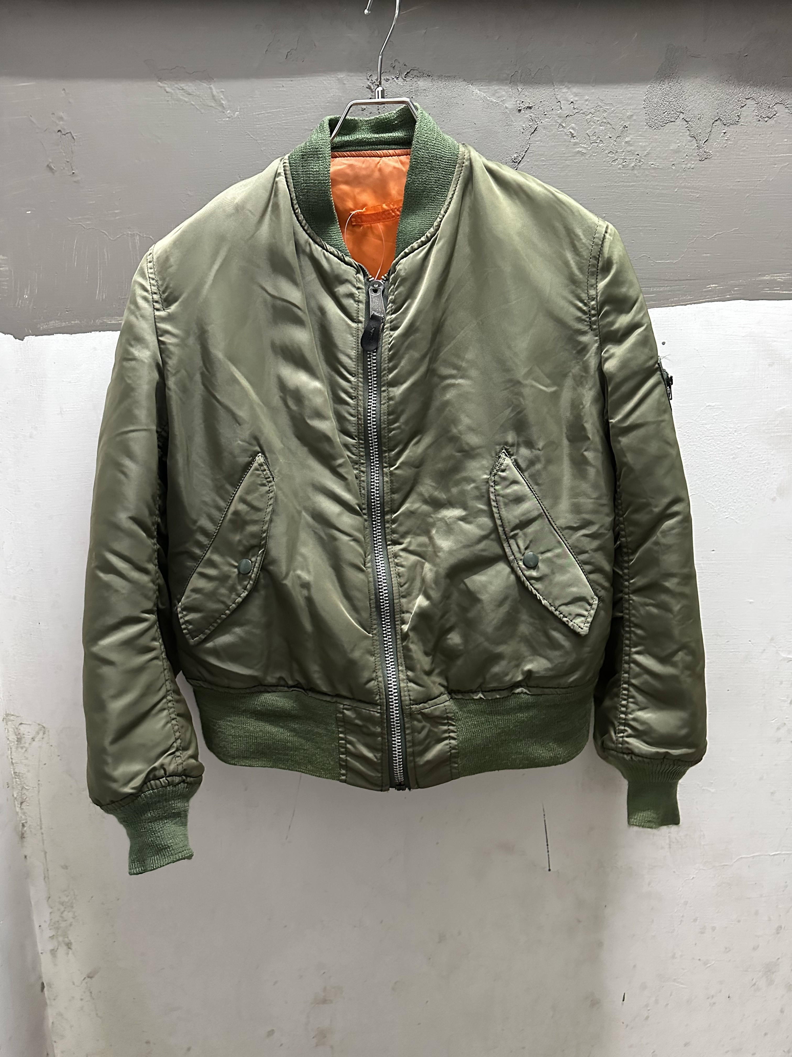 90s ALPHA MA-1 Flight Jacket Made in USA