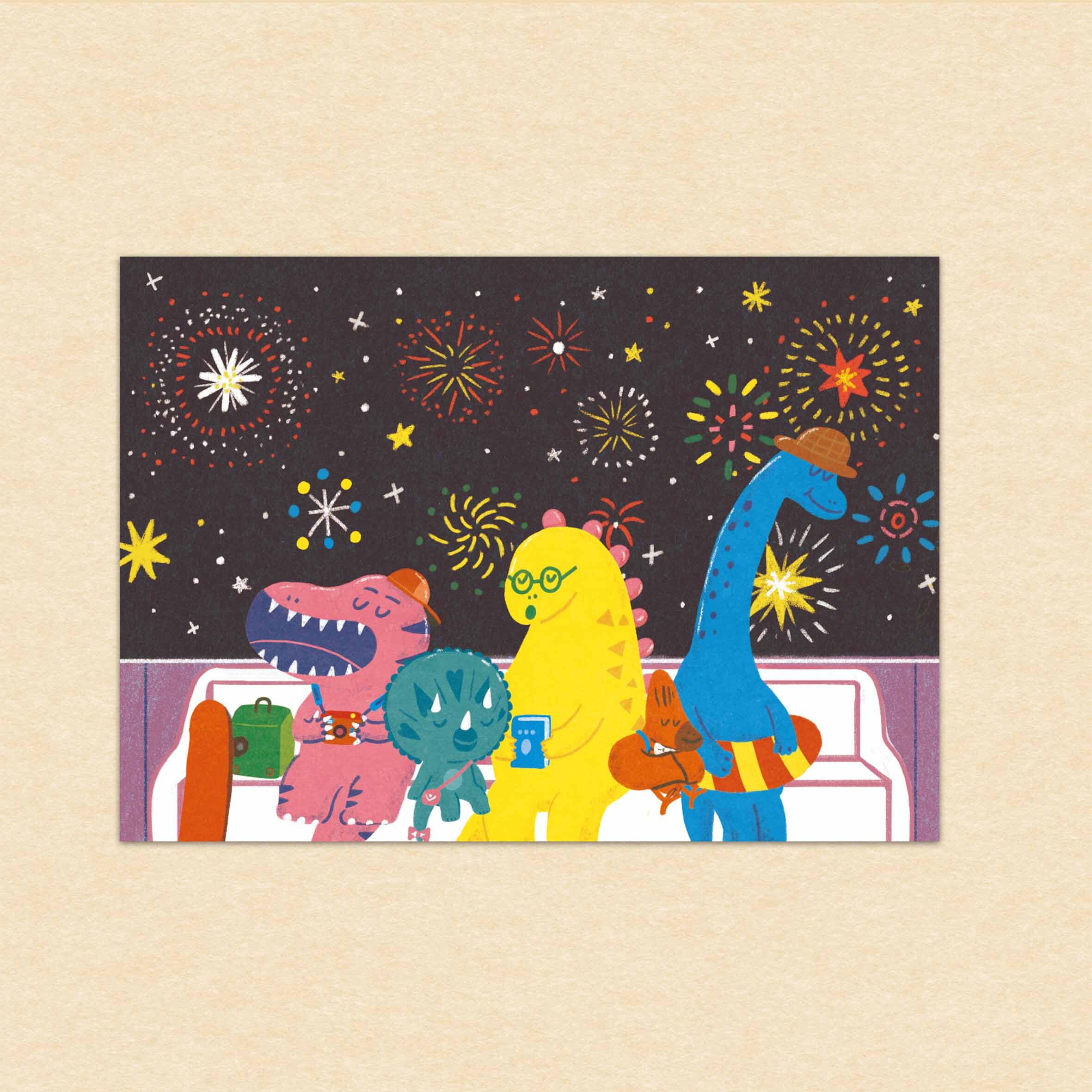 【官網限定】煙火綻放/繪本系列明信片/數位印刷