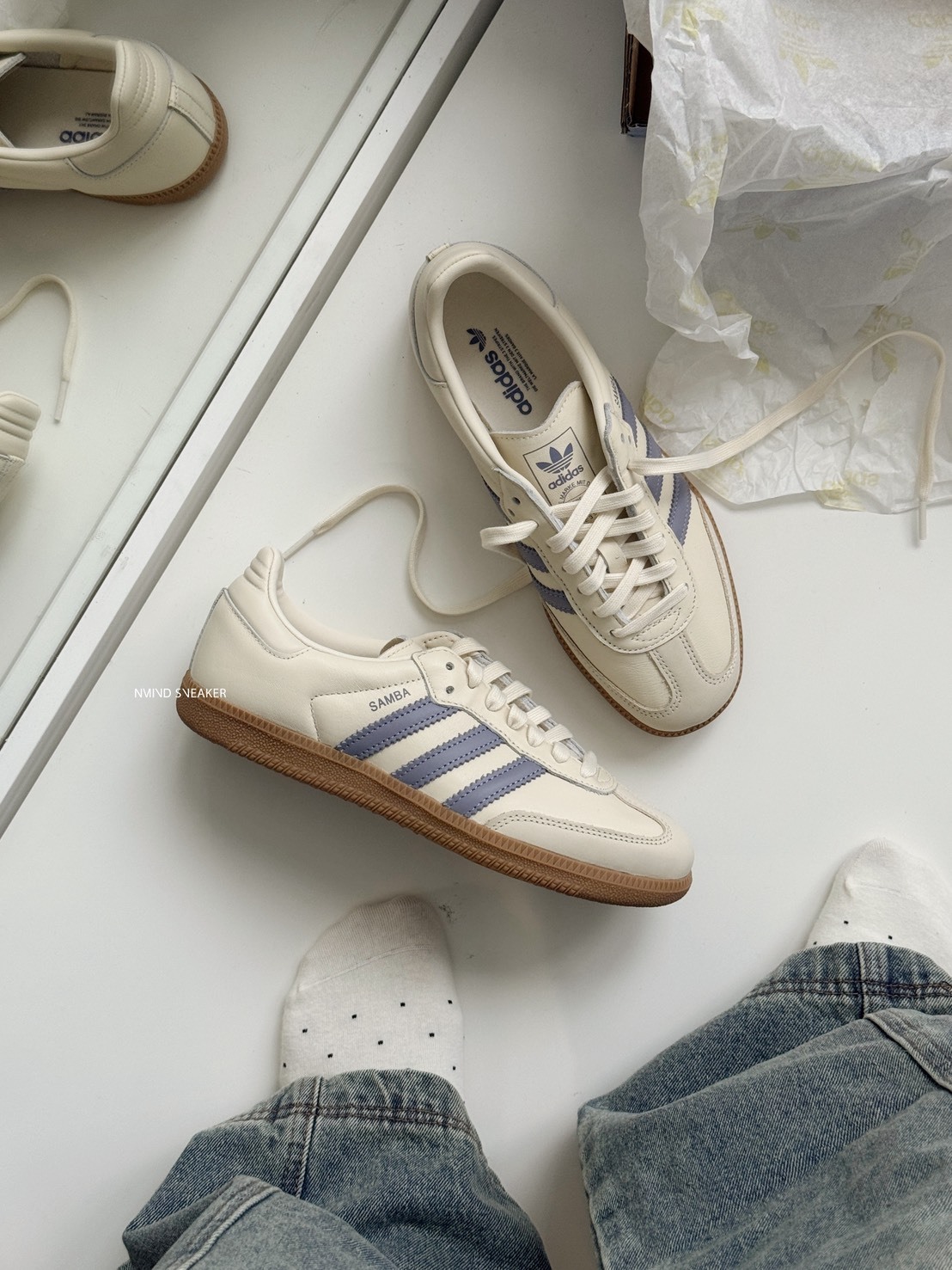 Adidas samba OG 乾燥奶藍 焦糖底