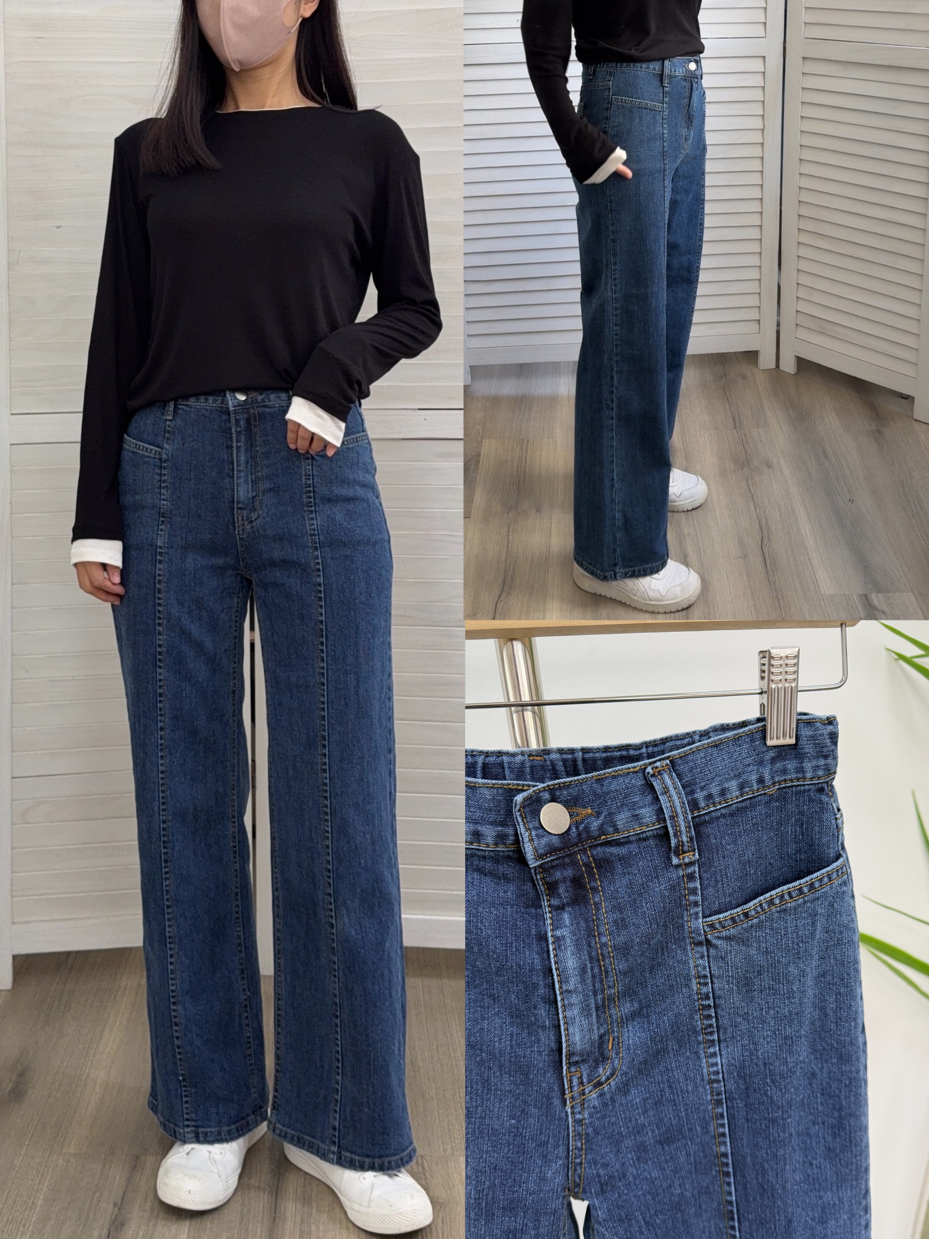 🍂 𝔸𝕦𝕥𝕦𝕞𝕟 ℕ𝔼𝕎 JS1124 車線斜袋位牛仔褲