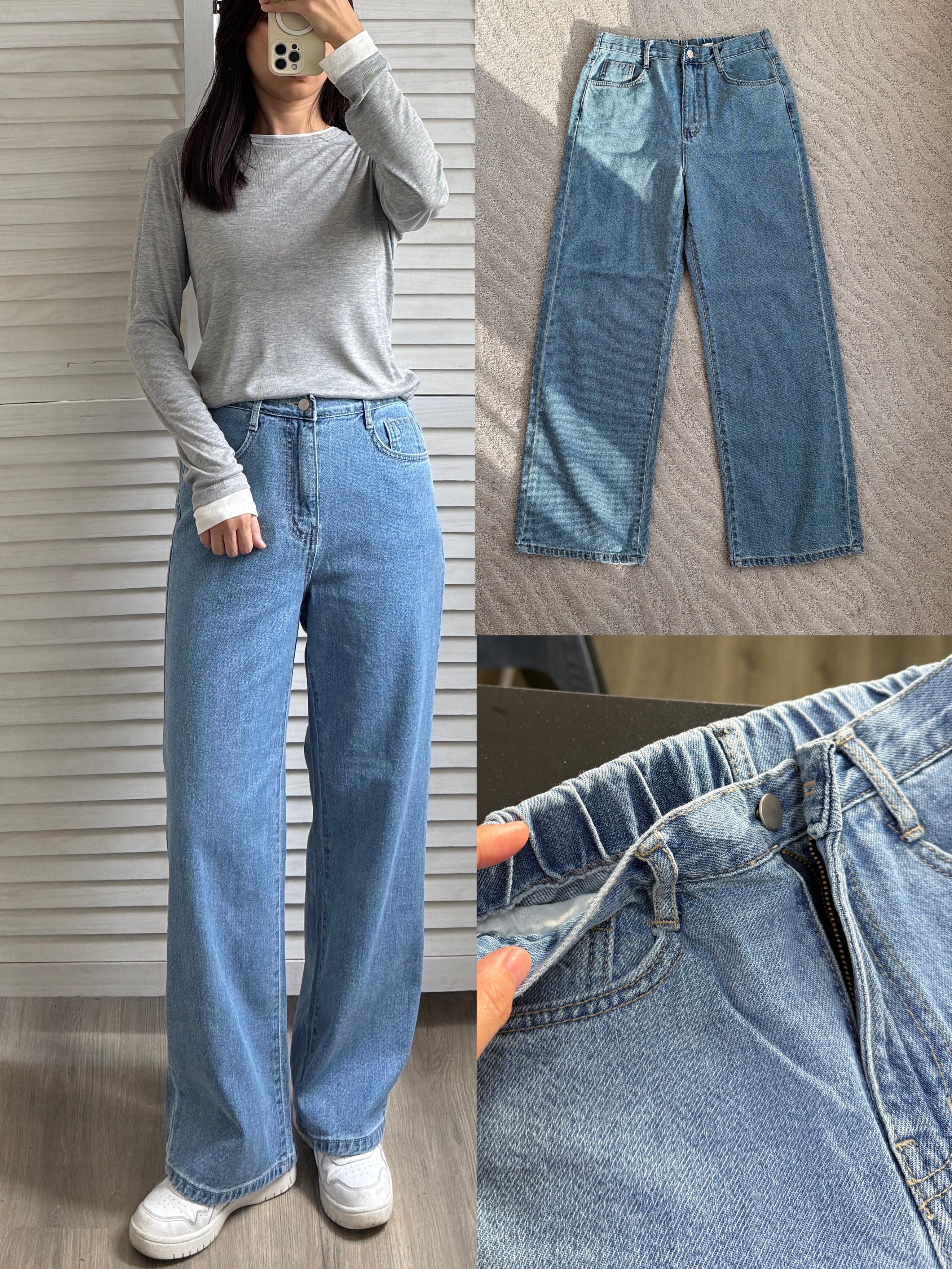 JS1121 夏季薄款簡約直腳鬆身褲