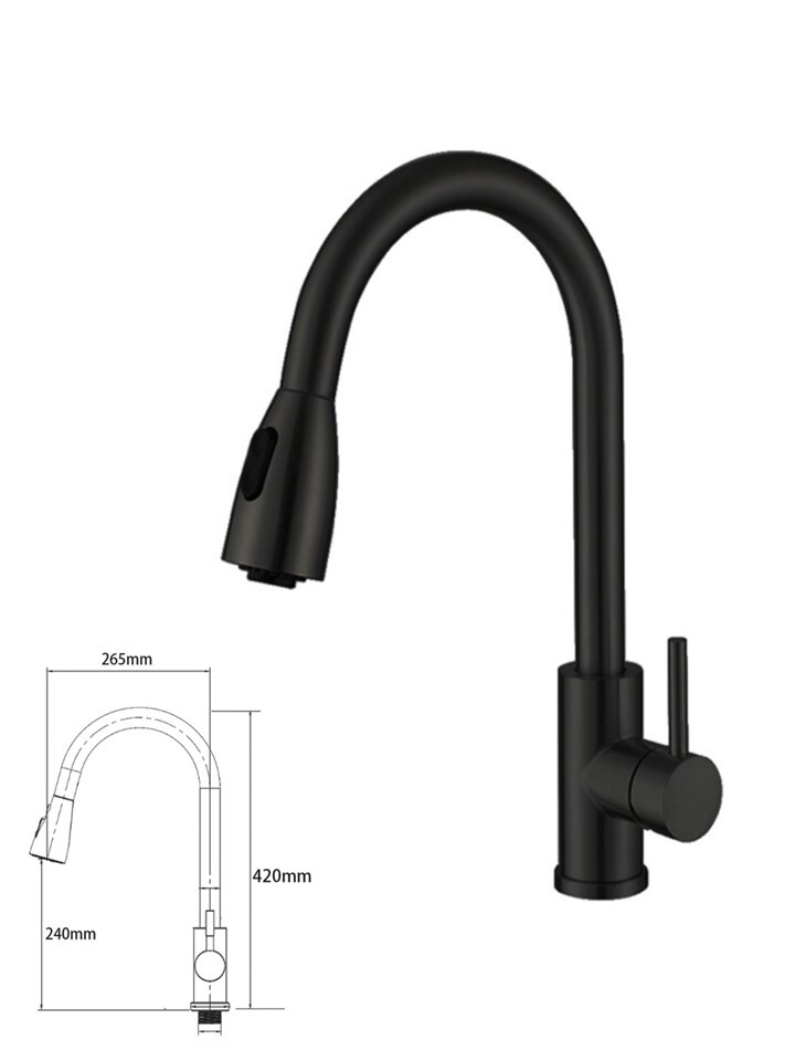 D1DP-3012不銹鋼廚房伸縮龍頭