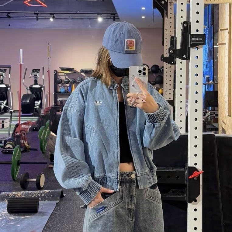 ADIDAS ORIGINALS 牛仔外套 單寧 復古 淺藍 淺色 蛇年限定  明星同款 JZ9924