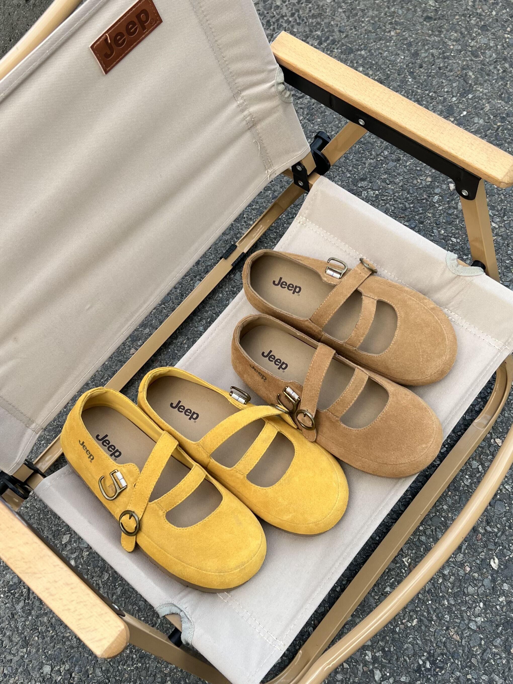 代購-Jeep吉普 芭雷舞鞋 女款 咖/黃