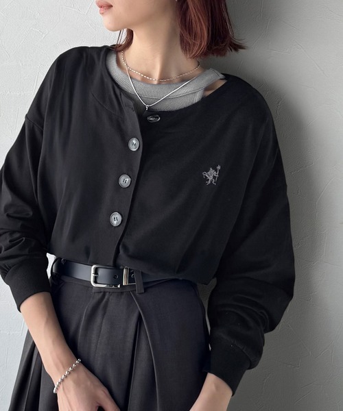 日本🇯🇵連線 Classical Elf 胸前刺繡亨利領寬鬆上衣 刺繡 亨利領 排扣 休閒 長袖 寬鬆 5色 (任買兩件711免運)/預購