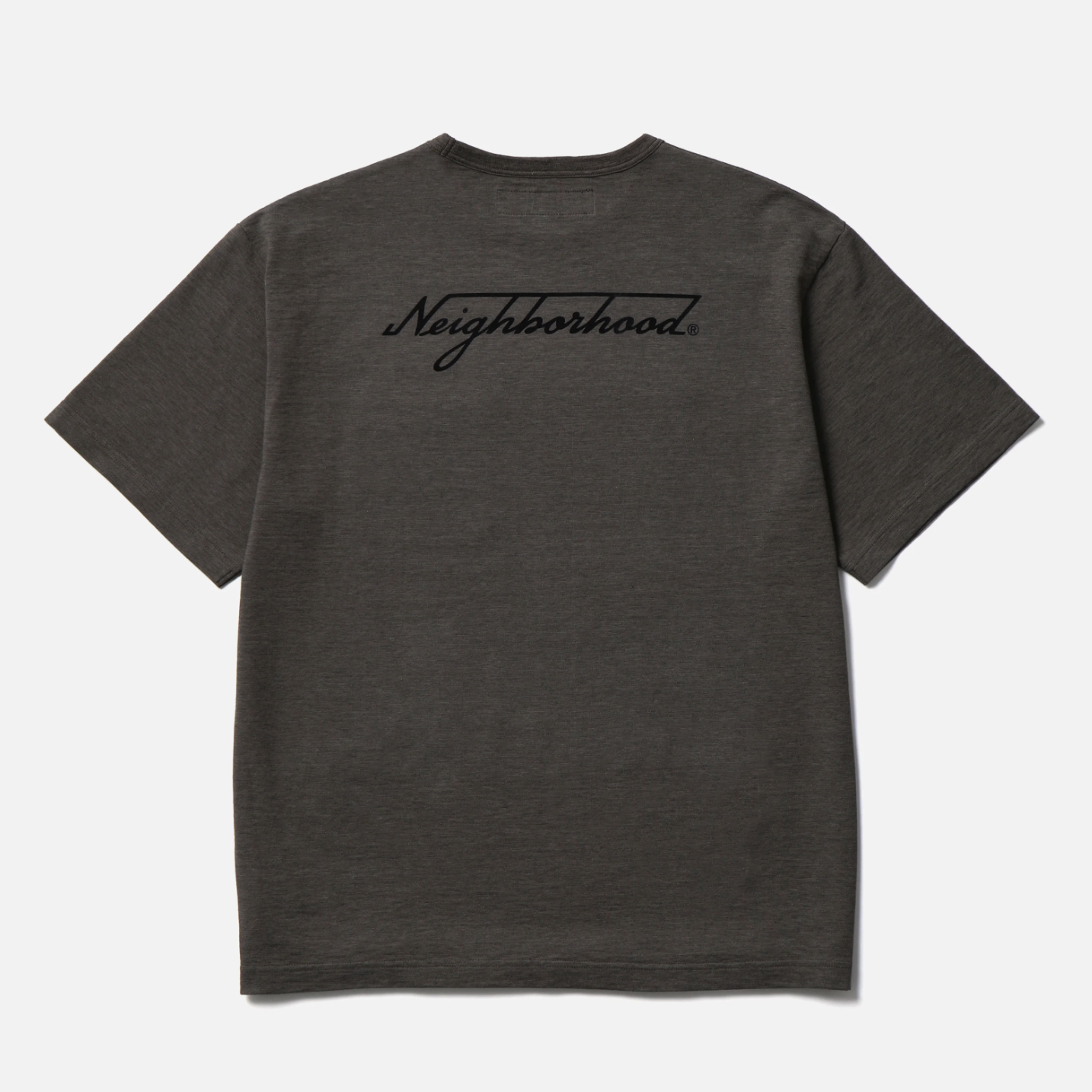 -(B3e02)-NEIGHBORHOOD HEATHER FABRIC CREWNECK SS 圓領T 草寫 口袋短T 橄欖褐/灰/黑色-252UWNH-CSM10