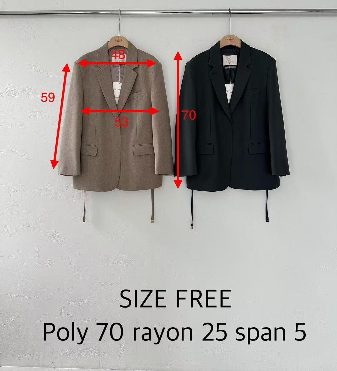 SG5033 假口袋後綁帶西裝外套