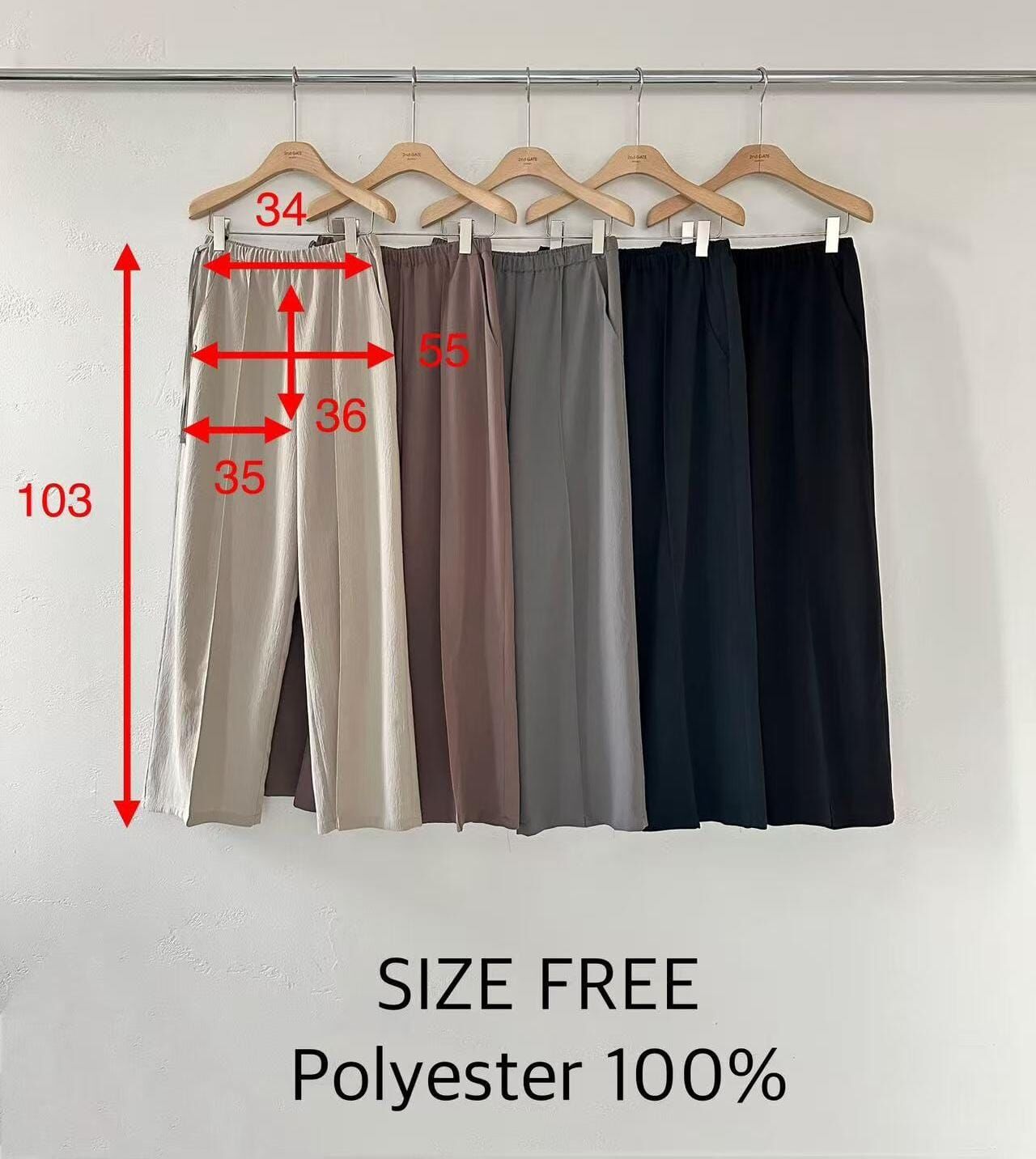 SG5035 橡筋腰魚骨車綫休閑褲