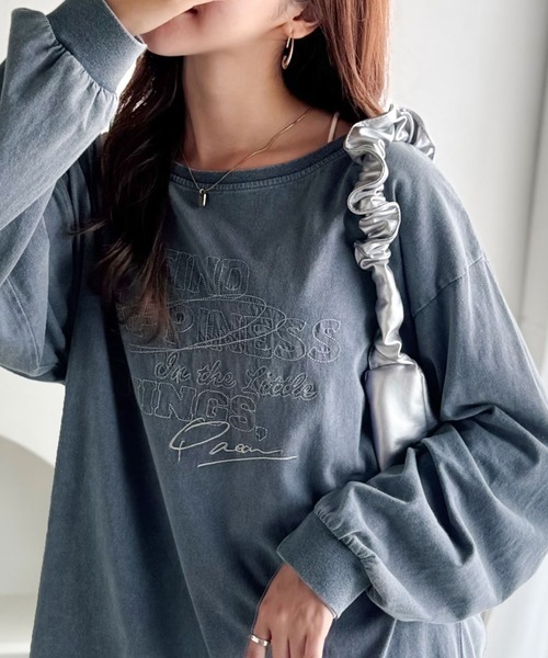 日本🇯🇵連線 Classical Elf 2way復古刺繡水洗長袖T 兩面可穿 復古 水洗 刺繡 寬領 長袖 6色(任買兩件711免運)/預購