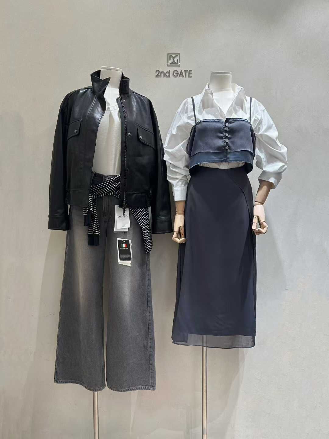 SG5016 前後兩著排扣露腰吊帶上衣