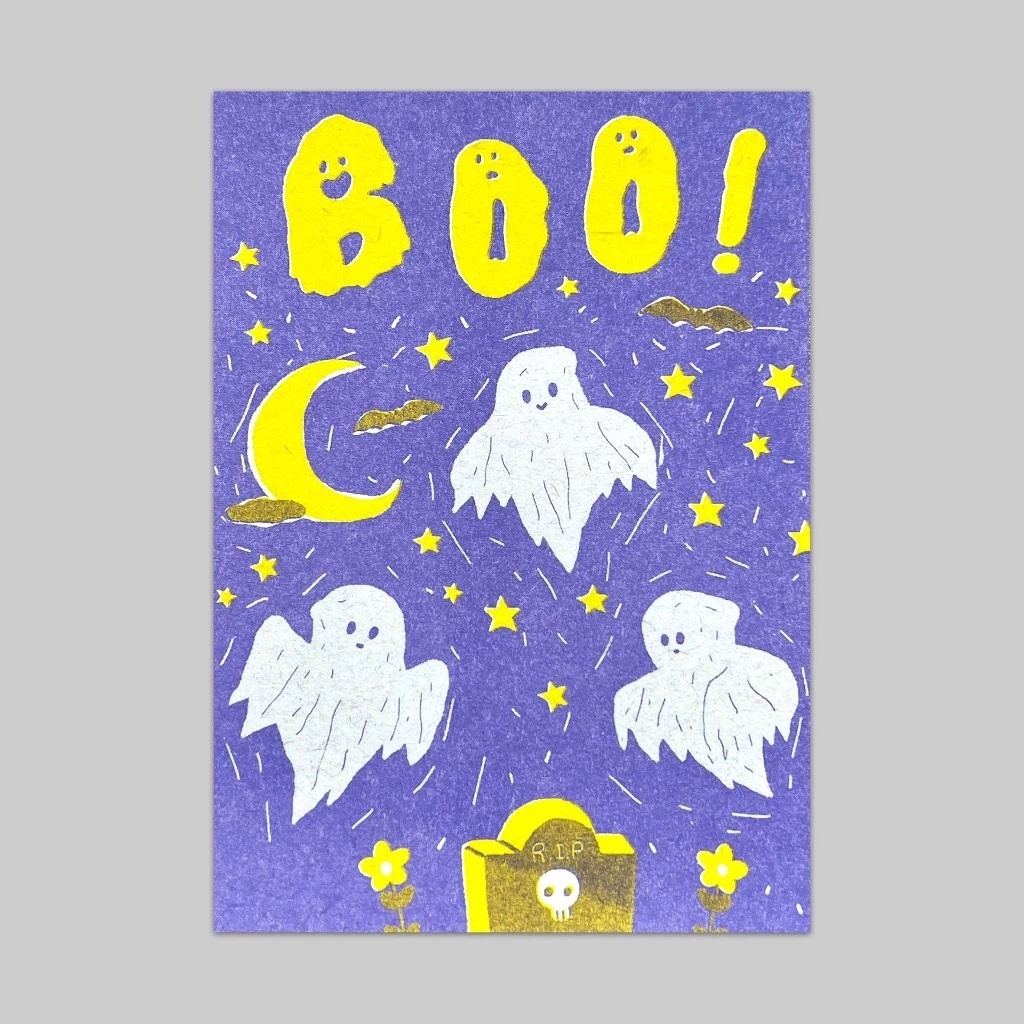BOO幽靈/孔版印刷明信片