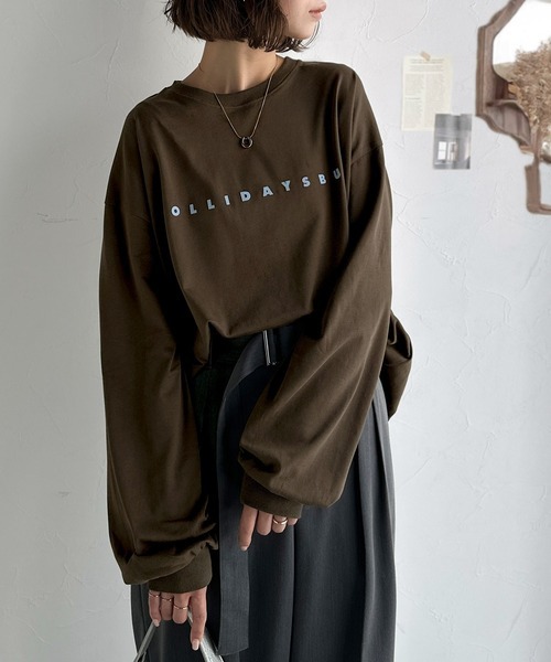 日本🇯🇵連線 Classical Elf 簡約風字母印花長袖T 立體字母印花 休閒 寬鬆 長袖 4色(任買兩件711免運)/預購