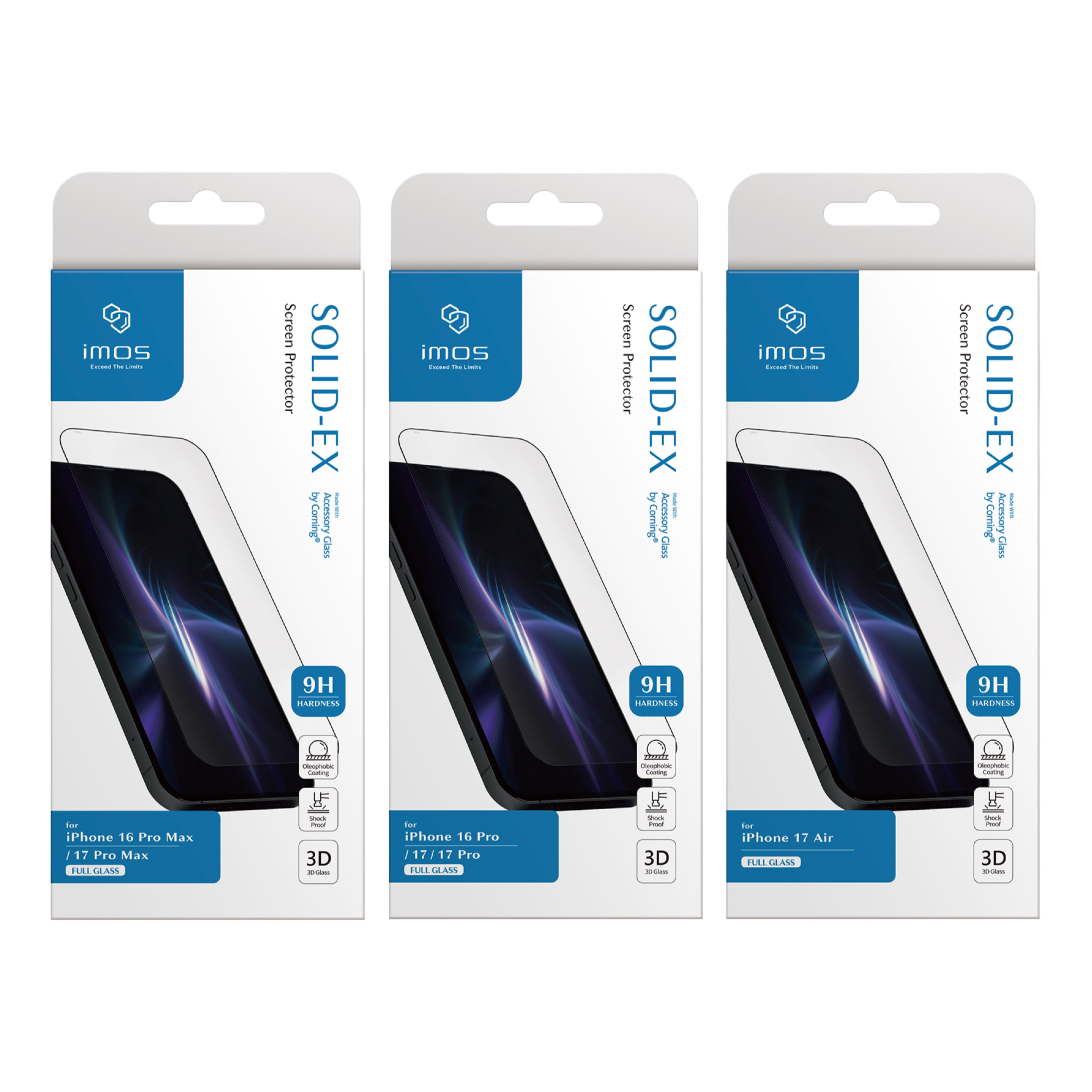 IMOS iPhone 17 系列 3D 高清康寧玻璃螢幕保護貼