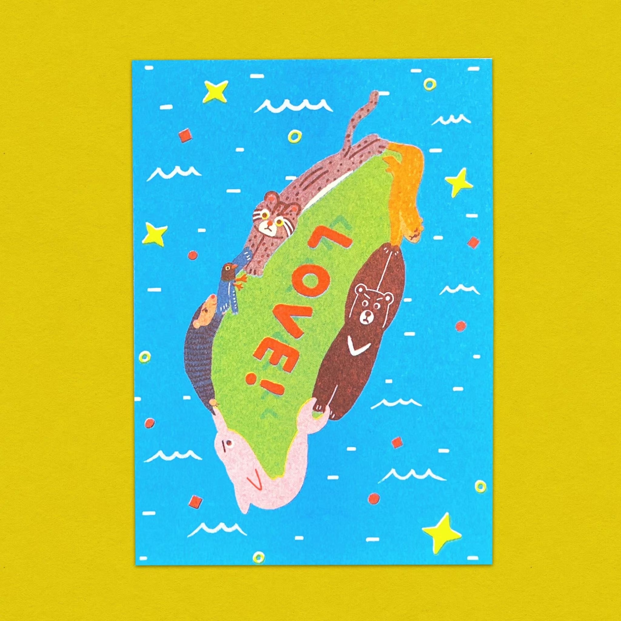 台灣守衛隊/特有種動物/孔版印刷明信片