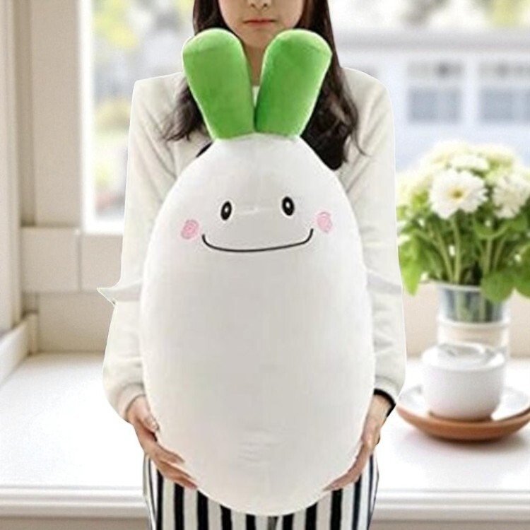 Boys and girls creative bouquet game year-end party game - white radish good luck dolls 1 large and 5 small with pull-out string set