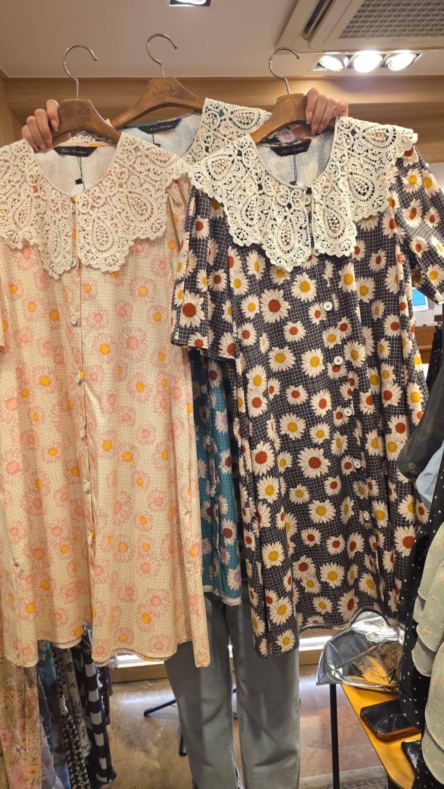 KM5027 花花通花娃娃領口袋連身裙