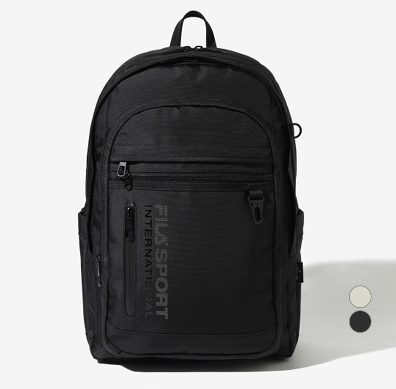 FILA 純色休閒大容量背包黑白兩款（K9 BR223）