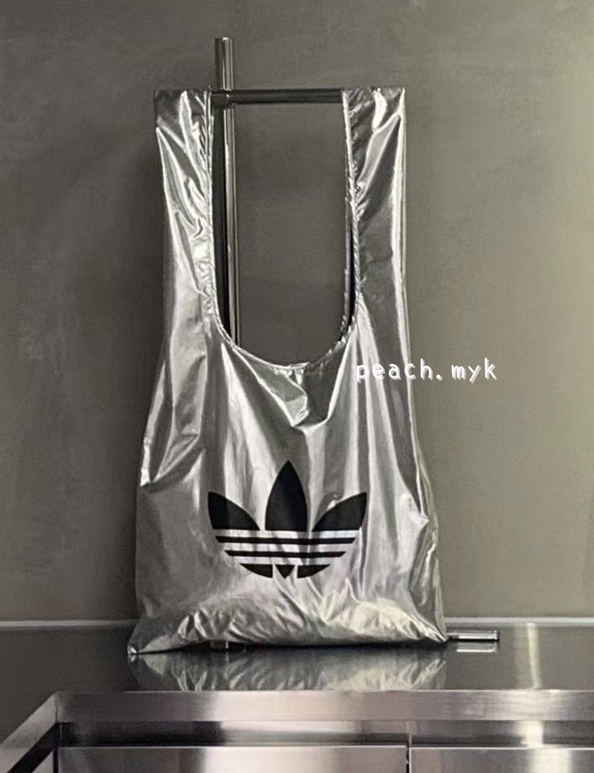 (現貨) 韓國限定 adidas 銀色環保袋