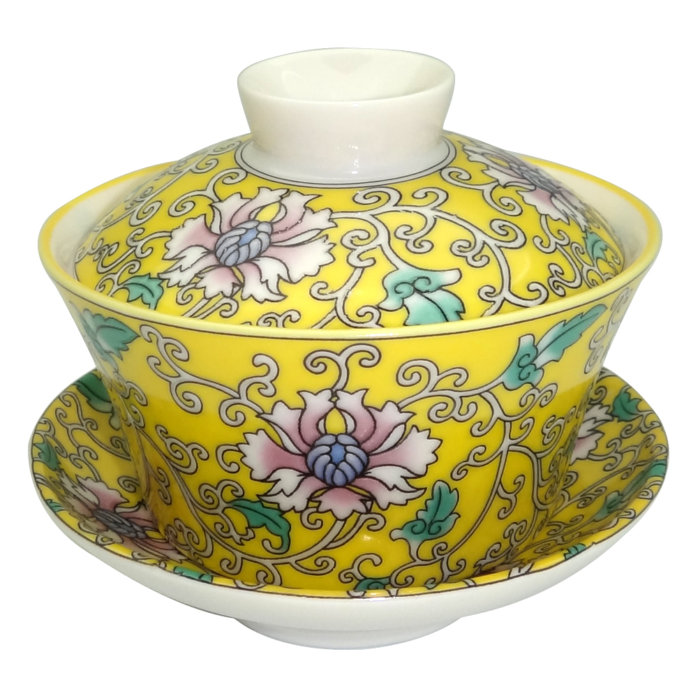 富貴寶相花小蓋杯｜手工陶瓷茶杯 典雅花紋 品味生活首選