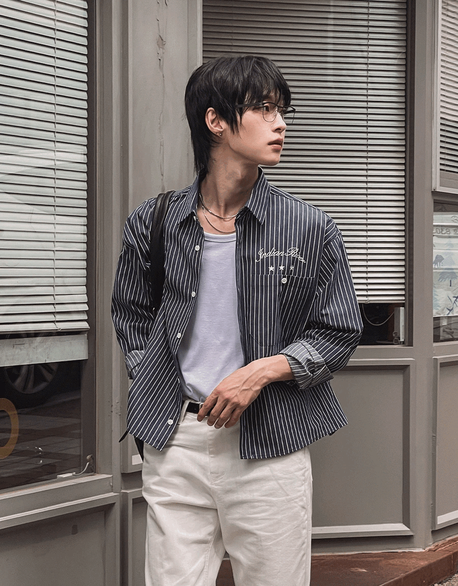 Sona 短款條紋襯衫