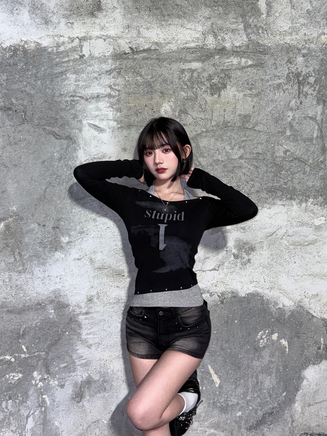 (GOAL) 美式 鉚釘 水洗 辣妹短褲 909251 JUNE