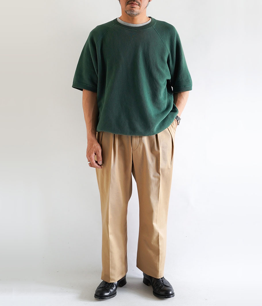 A.PRESSE VINTAGE SWEATSHIRT S/S - GREEN PRE ORDER ITEM (預訂中)