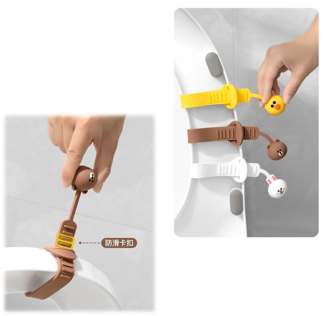 LINE FRIENDS  - 馬桶提蓋器 | 馬桶拉手提廁|Brown