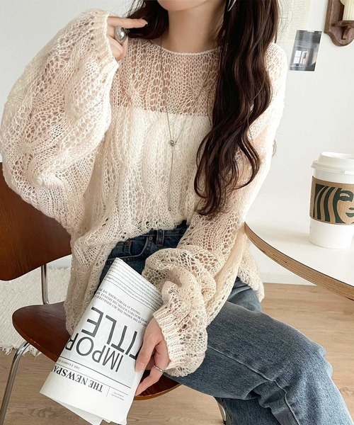 日本🇯🇵連線 Classical Elf 麻花紋洞洞大針織上衣 鏤空 針織 寬鬆 外搭 長袖 多層次 5色(任買兩件711免運)/預購