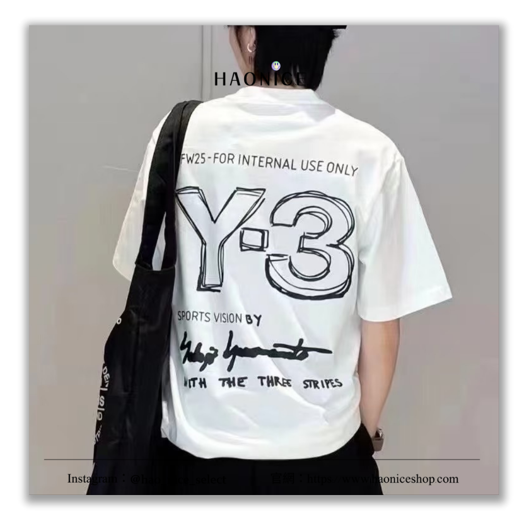 【HAO NICE】100%正品 ADIDAS 德國潮牌🇩🇪 山本耀司✨塗鴉風Y-3標誌圓領短袖 短T