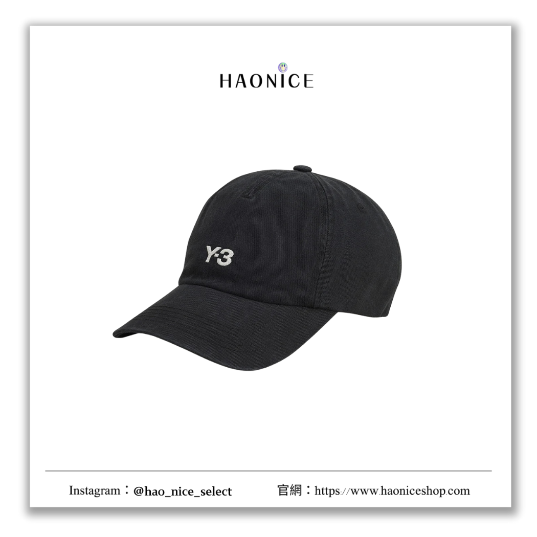【HAO NICE】100%正品 ADIDAS 德國潮牌🇩🇪 山本耀司✨Y-3刺繡LOGO棒球帽 帽子