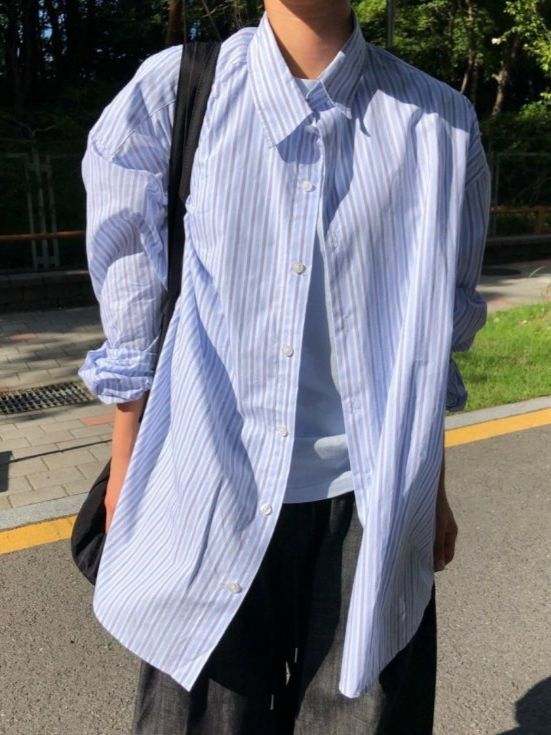 直間長袖恤衫 LANE-069S