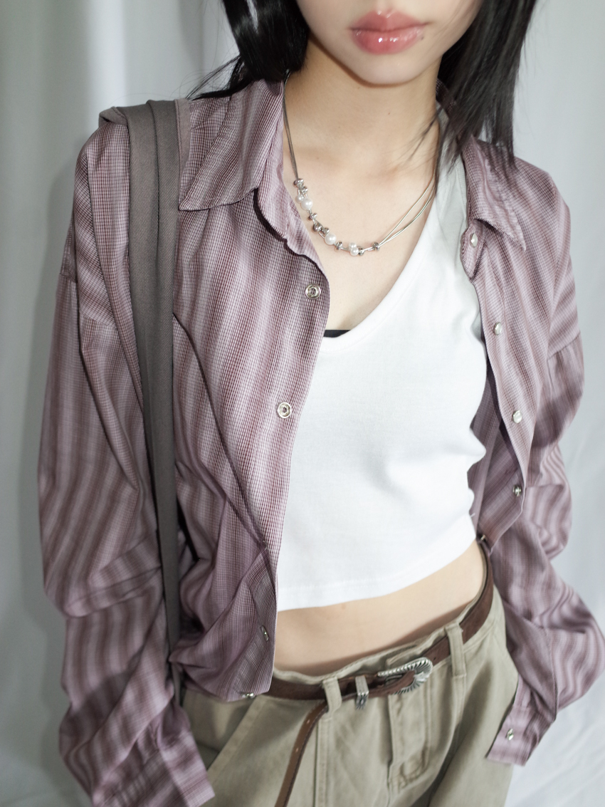 silver & pearl snake chain necklace