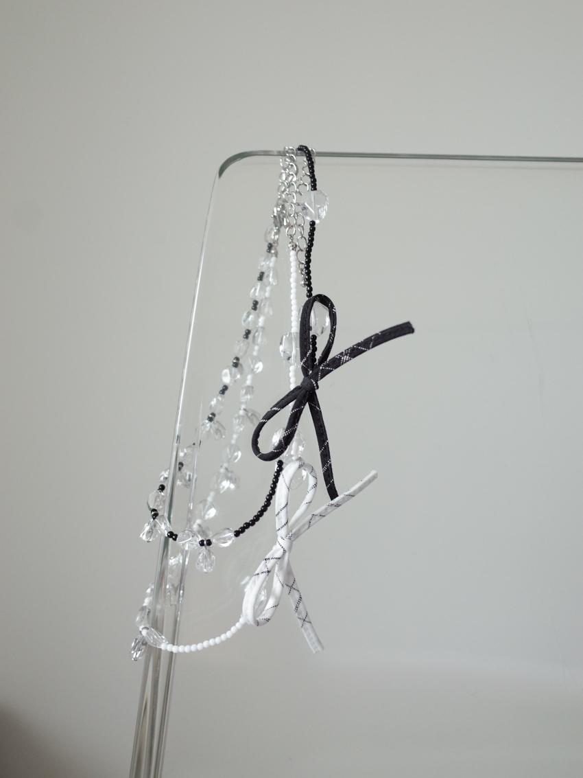 climbing rope bow beaded choker