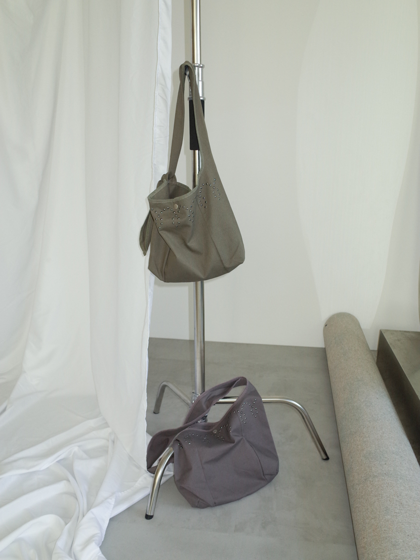 tie-knot studded oversized tote bag